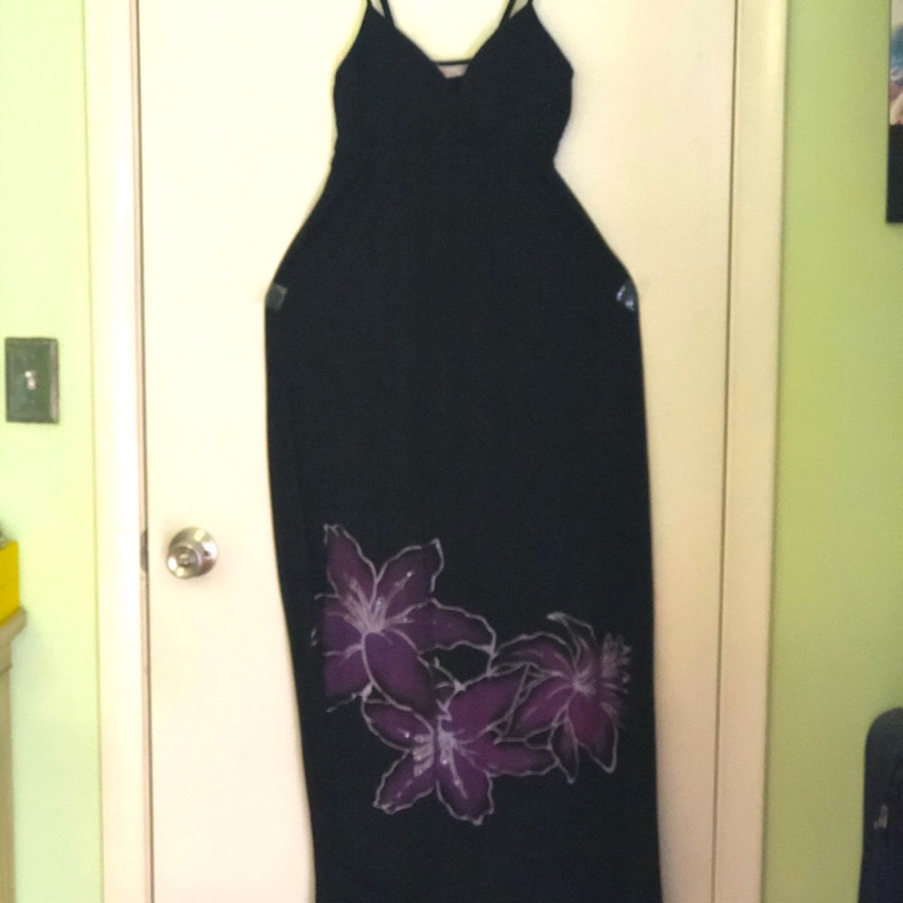 Black spaghetti strap dress